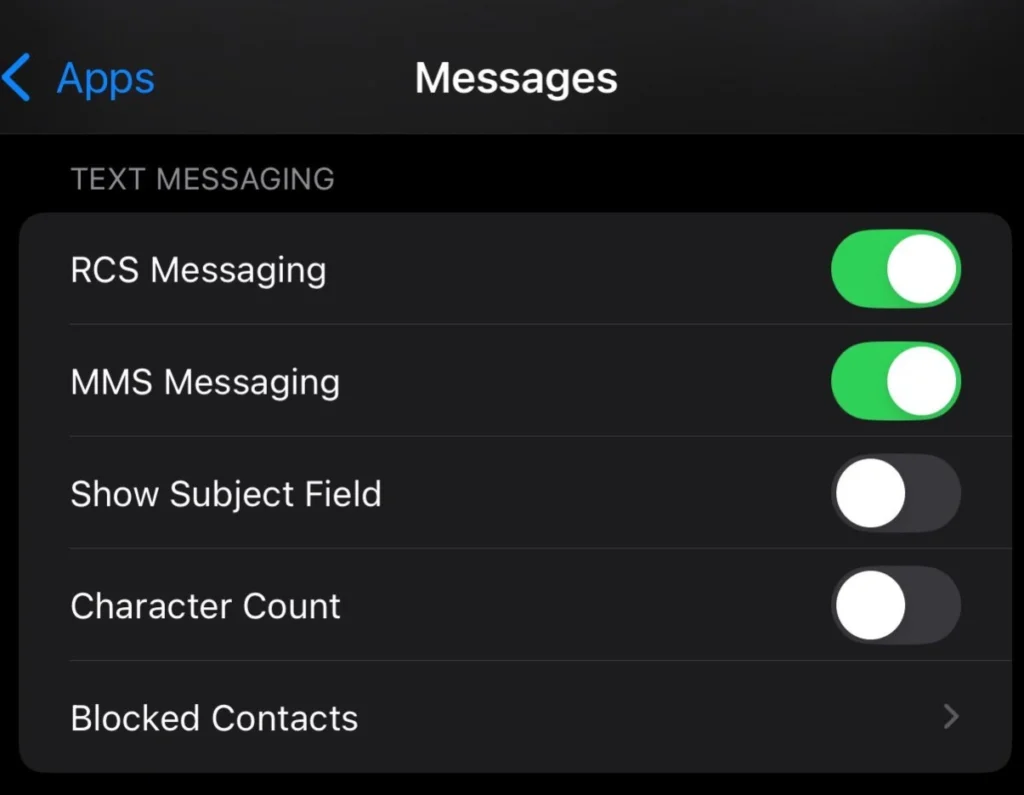 (IOS !8) Turn on RCS Messaging on Iphone