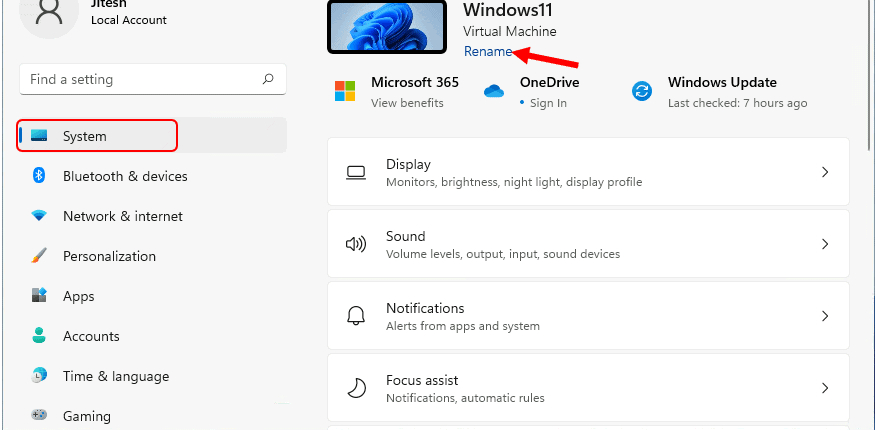 Rename Monitors in Windows 11