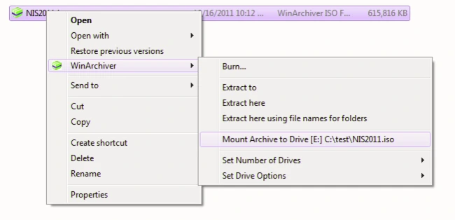 WinArchiver Virtual Drive
